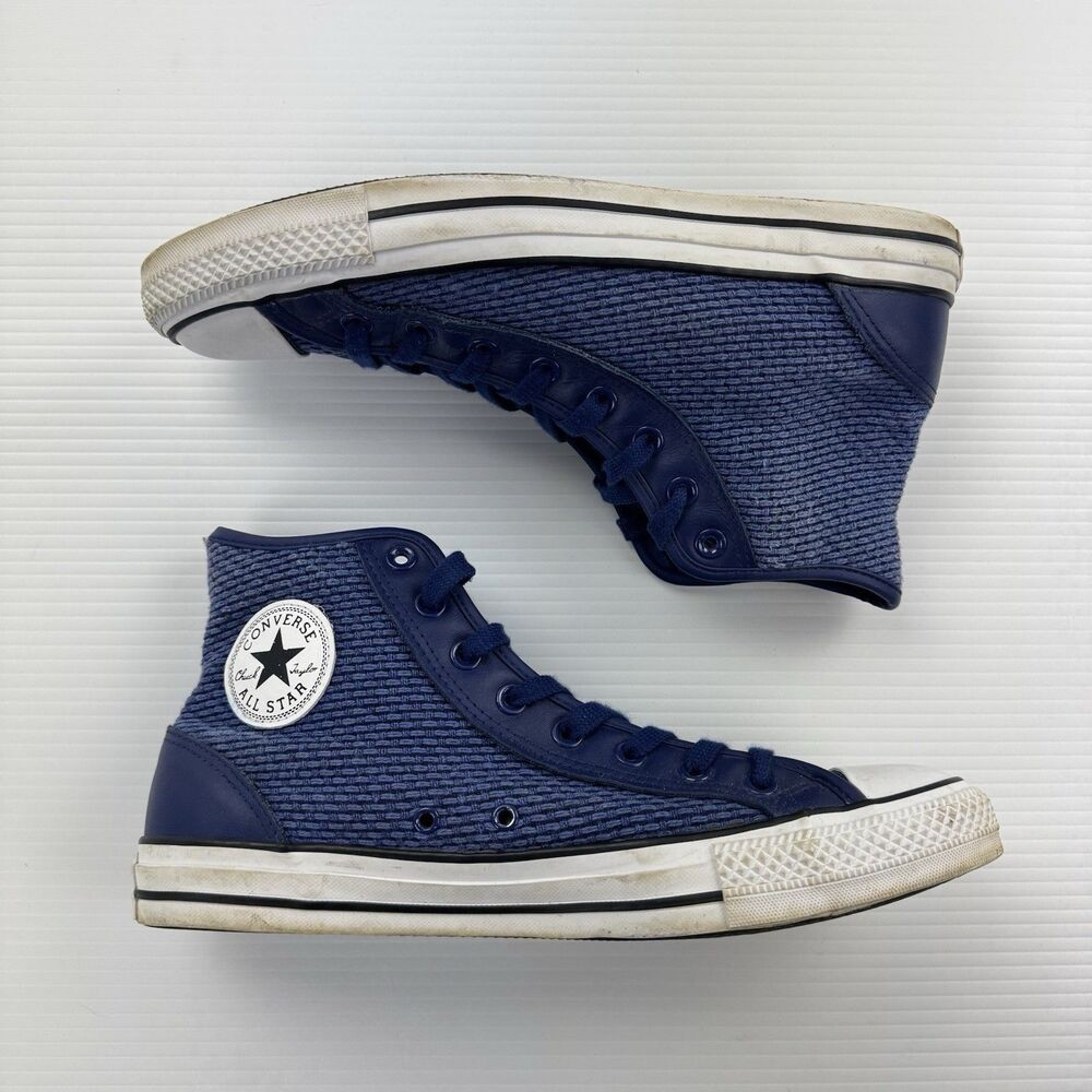 Converse Overlay Hi Victorian Blue Knit High Top Sneakers Mens 10 Women’s 12